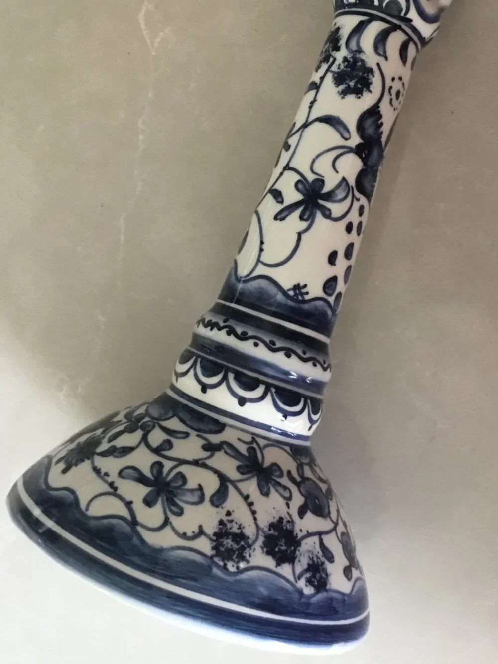 Williams Sonoma Nazari Alhambra Hand Painted Candle 2 Holders Portugal 10.5